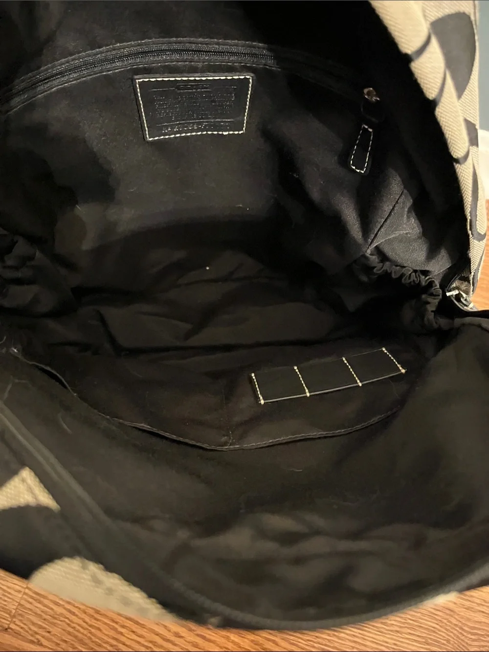 Coach Backpack in Black & Gray Signature Print F77171